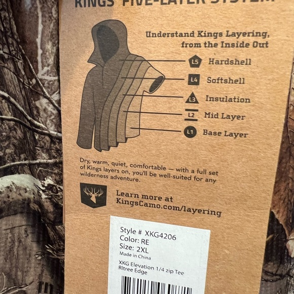 Kings XKG Elevation 1/4 Zip dry quick real tree edge camouflage - Picture 10 of 16